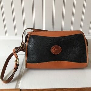 Dooney & Bourke Vintage Black Leather Shoulder Bag
